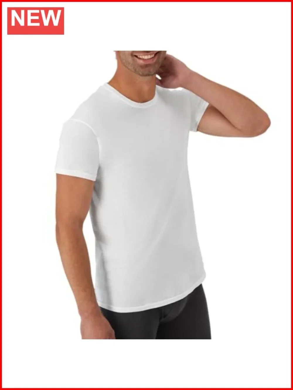 Soft Cotton Stay-Tucked Undershirts Multipack, Moisture-Wicking, Tag-Free